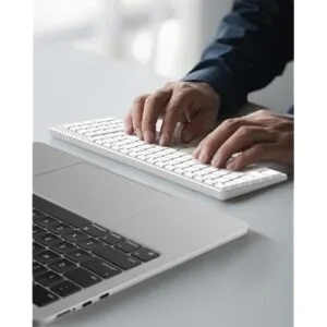 Wireless Bluetooth Keyboard for Apple Mac OS – US QWERTY Layout, Scissor Keys Precise Typing, Rechargeable Battery, Extra-Long Working Time, Compatible with iMac/MacBook Pro/Mac Mini or iPad… - Image 2