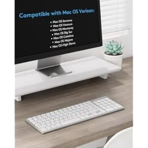 Wireless Bluetooth Keyboard for Apple Mac OS – US QWERTY Layout, Scissor Keys Precise Typing, Rechargeable Battery, Extra-Long Working Time, Compatible with iMac/MacBook Pro/Mac Mini or iPad… - Image 4